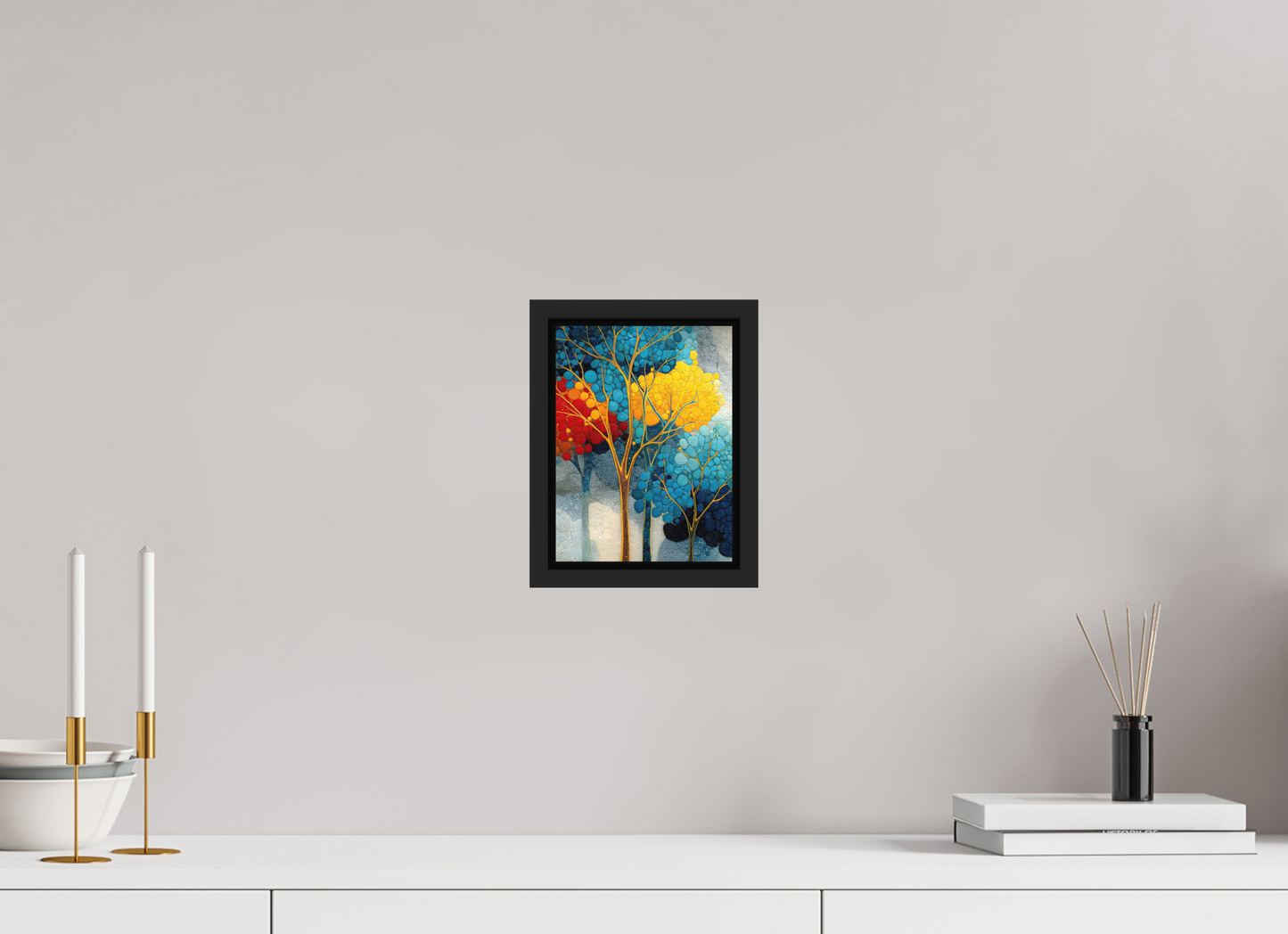 6 x 8″, Photo Print on Aluminum Backing with boarder City Trees