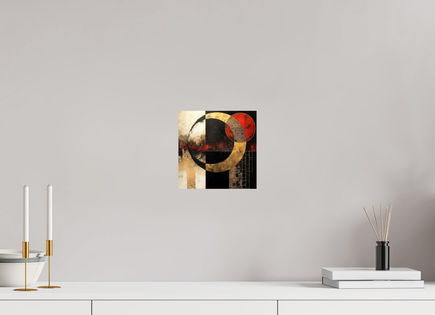 8 x 8″, Fine Art Print On Aluminum Dibond Gold Blood Moon