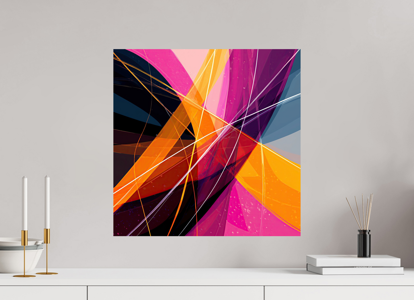 20 x 20″, Fine Art Print On Aluminum Dibond Abstract Candy