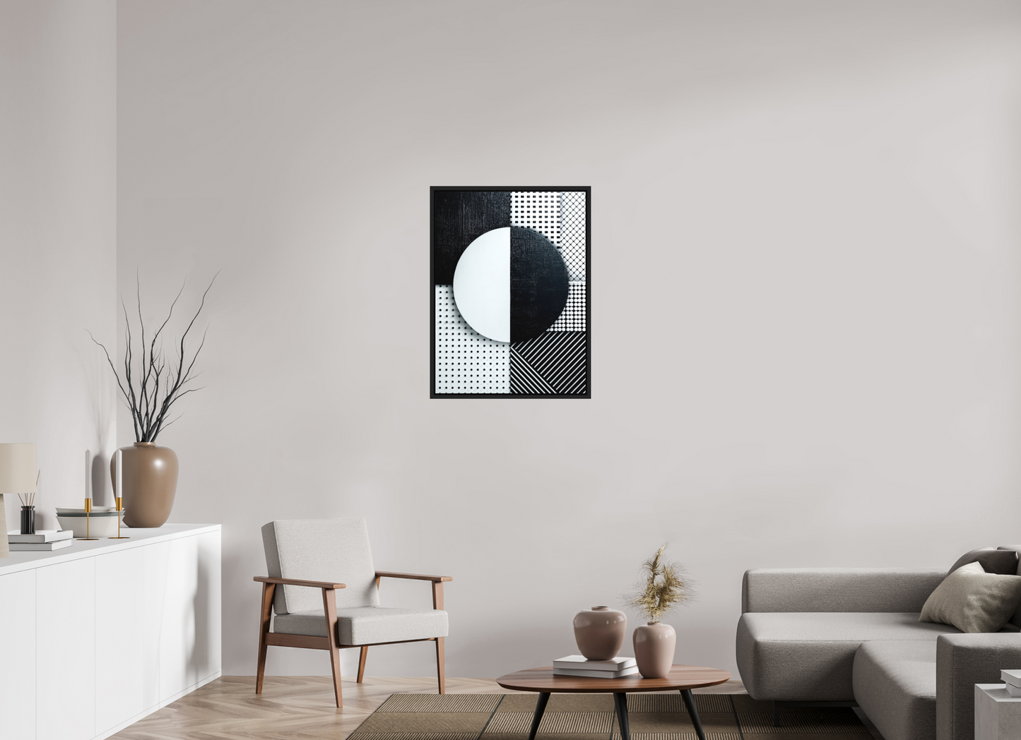 24 x 32.3″, Photo Print on Aluminum Backing with boarder Black & White 3