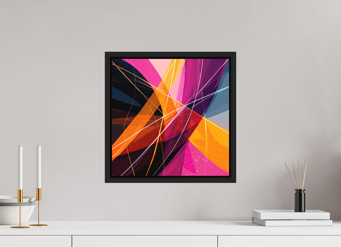15 x 15″, Photo Print on Aluminum Backing with boarder Abstract Candy