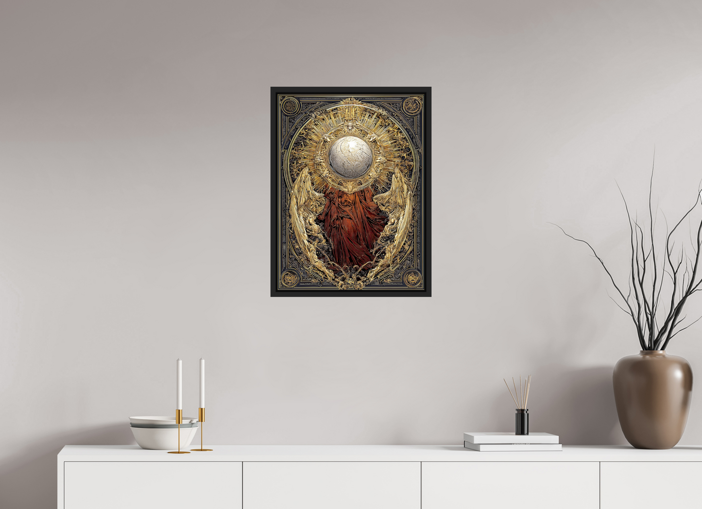 18 x 24″, Fine Art Print on Aluminum Dibond with Boarder Abstract Angel