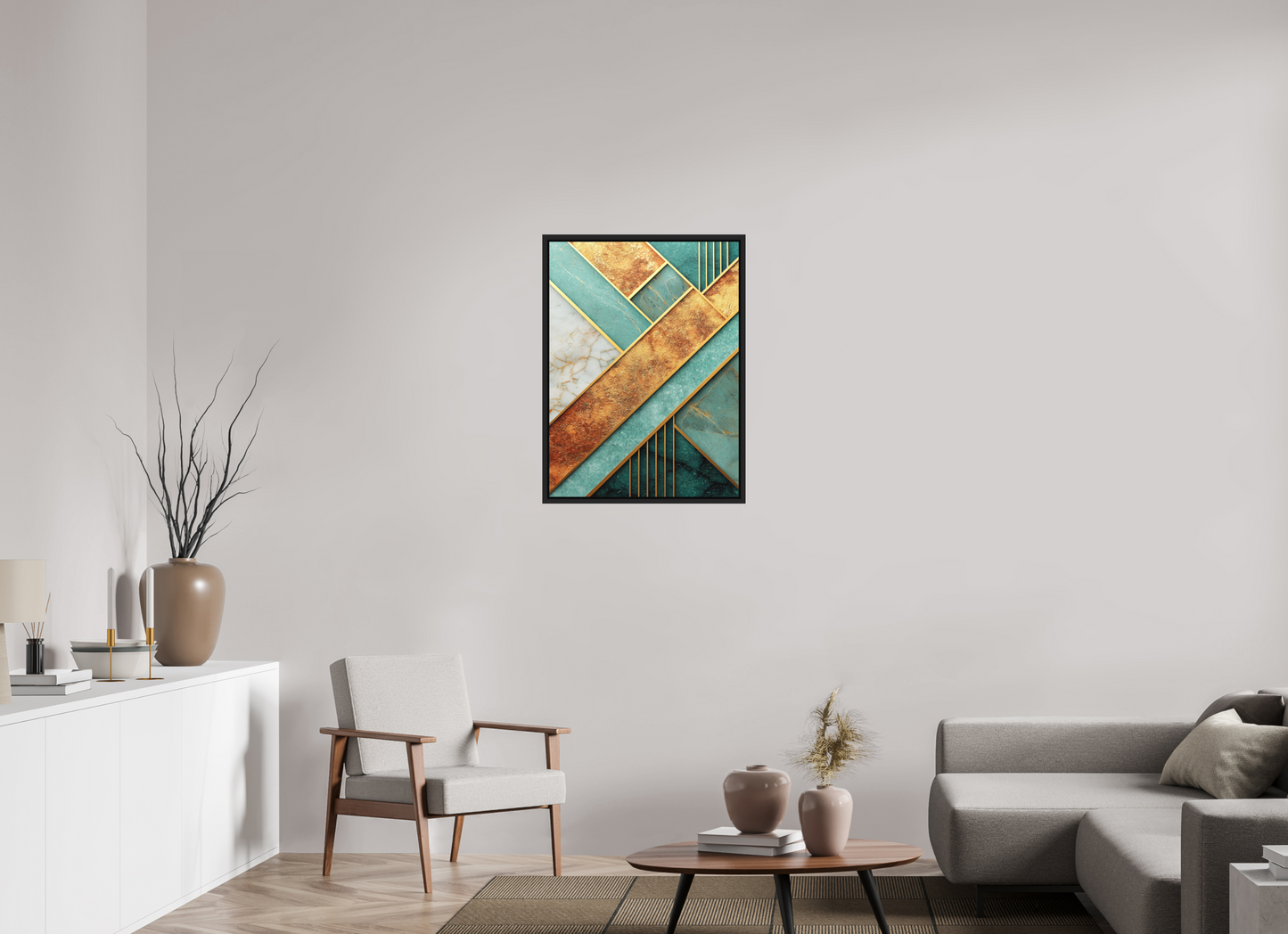 24 x 32.4″, Photo Print on Aluminum Backing with boarder Art Deco Atlantis