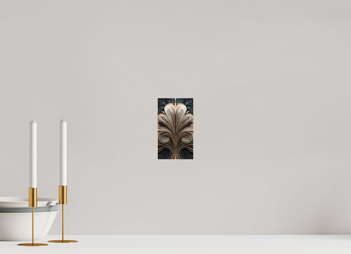 4 x 6.9″, Photo Print on Aluminum Backing Art Deco Abstract Flower 4