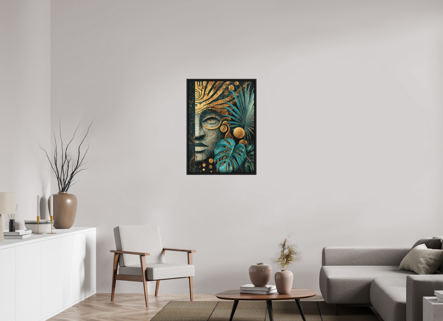 24 x 33.7″, Photo Print on Aluminum Backing with boarder Ancient Face 2