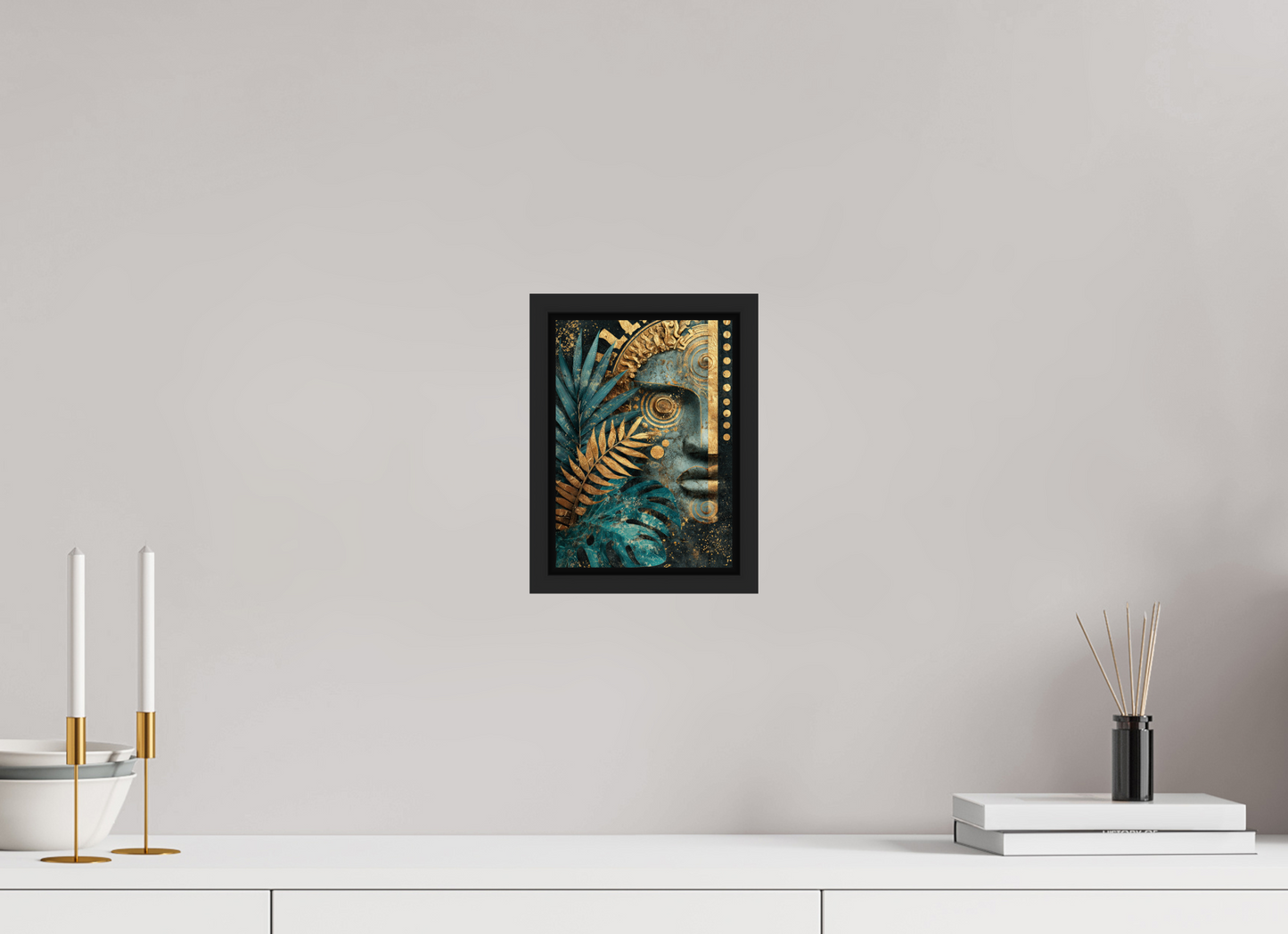 6 x 8.4″, Fine Art Print on Aluminum Dibond with Boarder Ancient Face 1