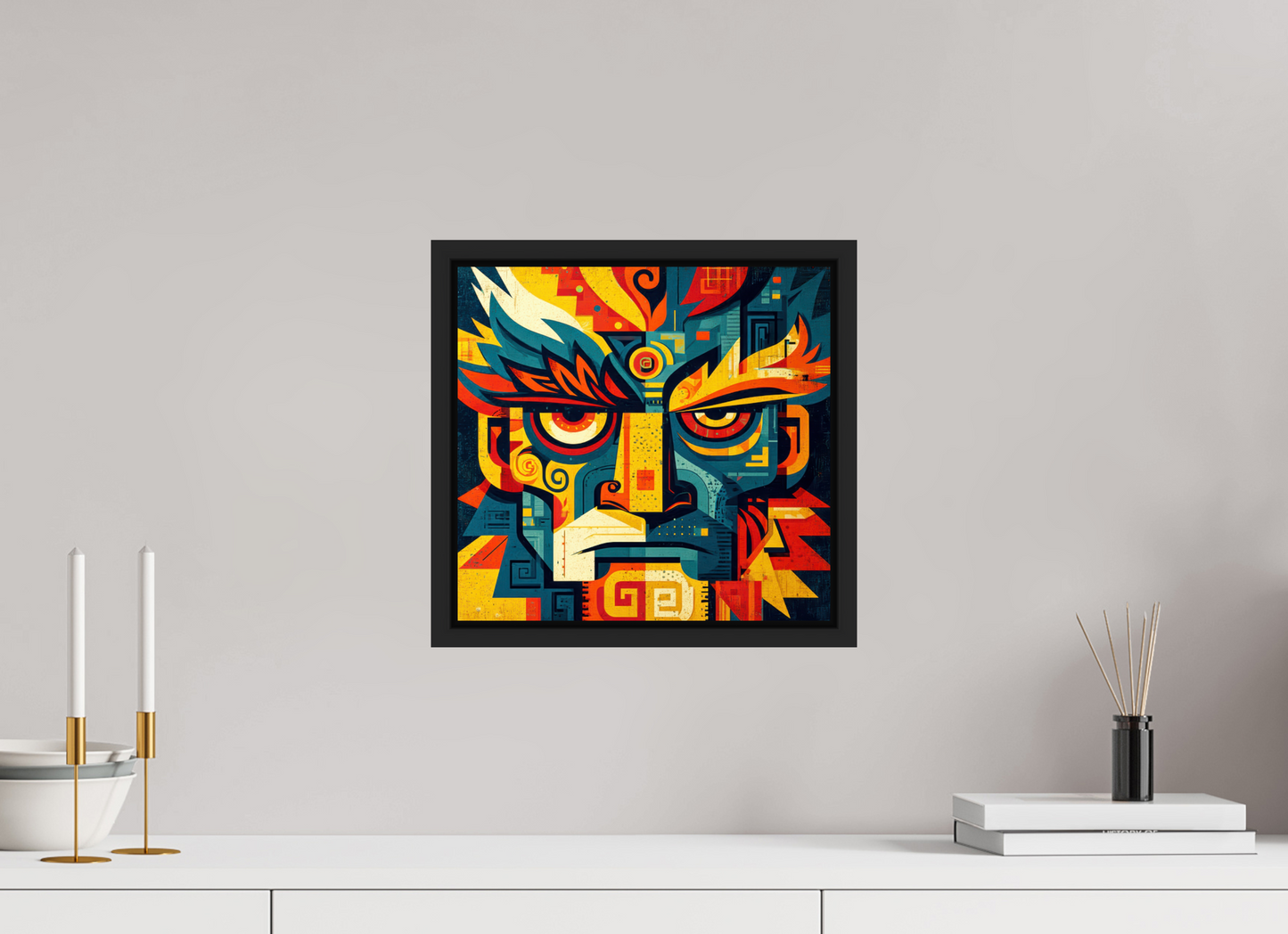 12.6 x 12″, Fine Art Print on Aluminum Dibond with Boarder Urban Tribal 3