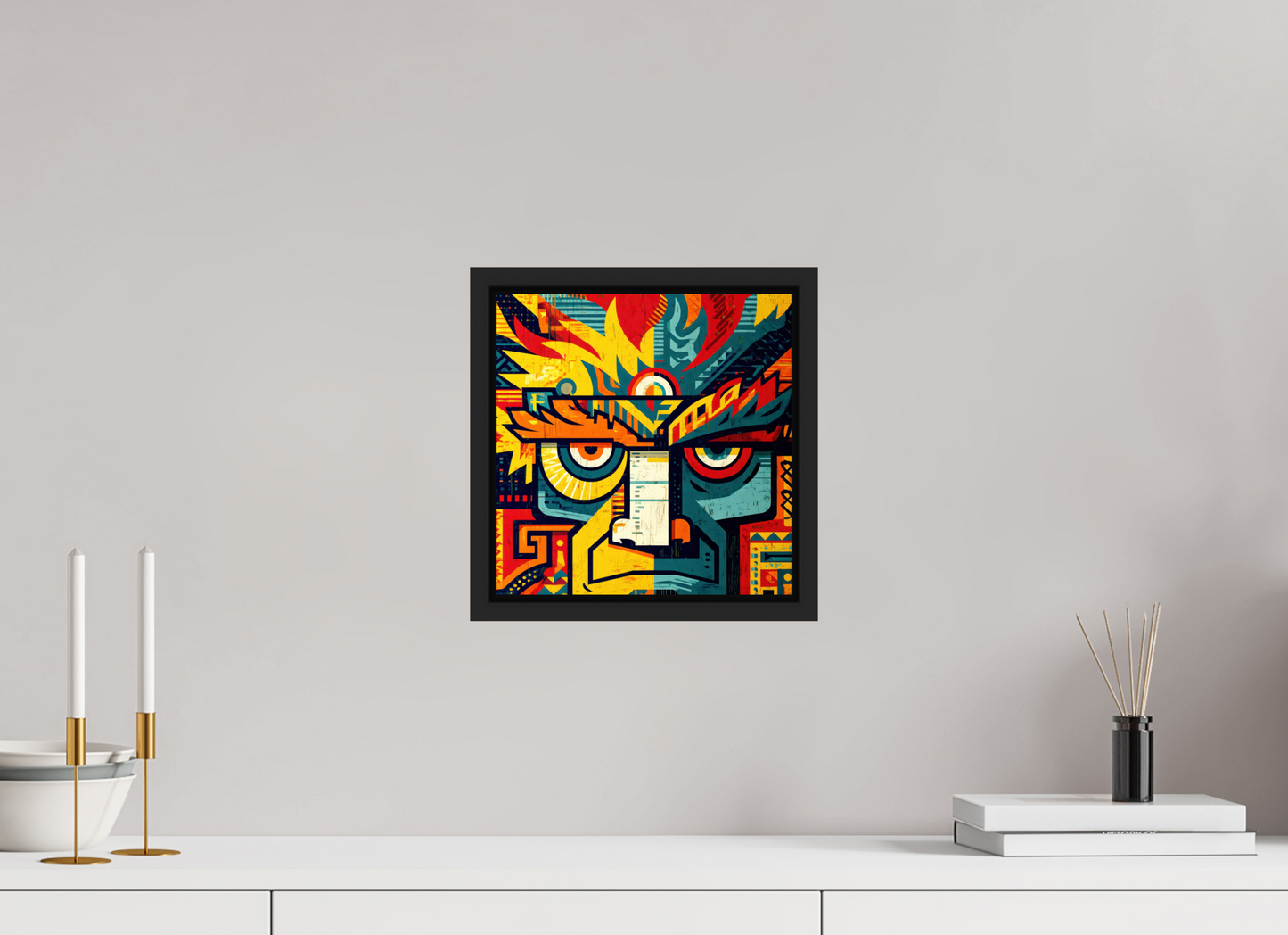 10 x 10.2″, Fine Art Print on Aluminum Dibond with Boarder Urban Tribal 2