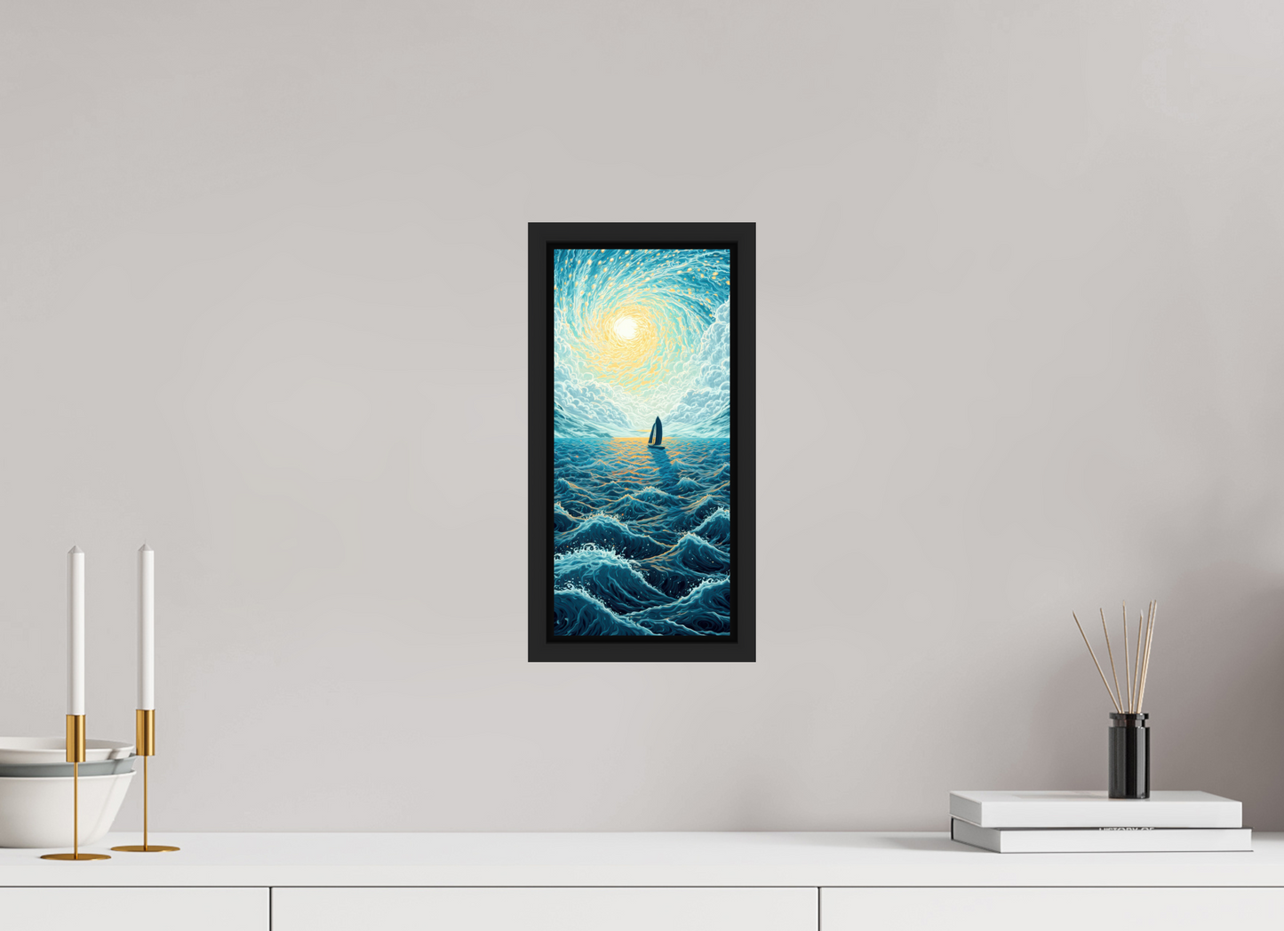 6 x 13.1″, Fine Art Print on Aluminum Dibond with Boarder Sail to the Sun