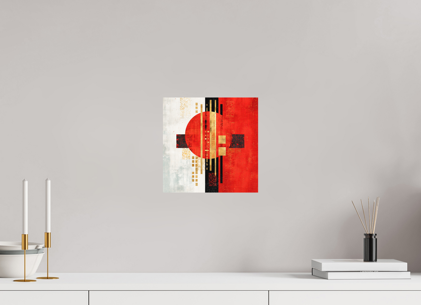 10 x 10″, Photo Print on Aluminum Backing Abstract Rising Sun