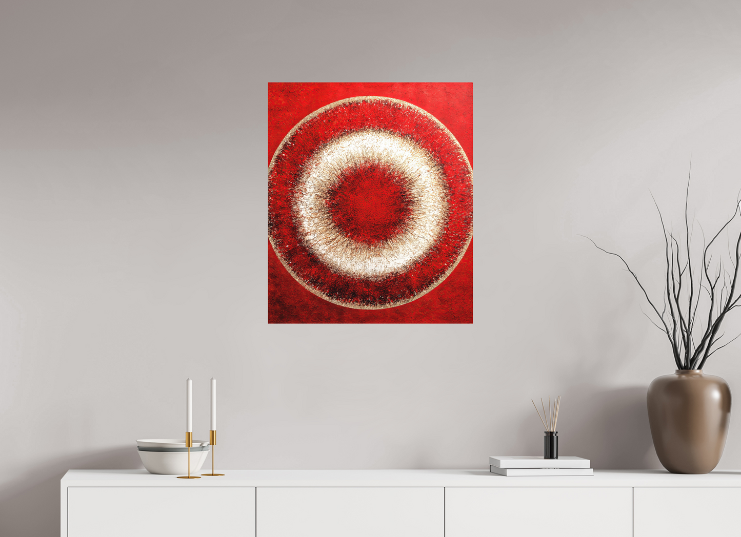 24 x 28.3″, Photo Print on Aluminum Backing Abstract Red Eye