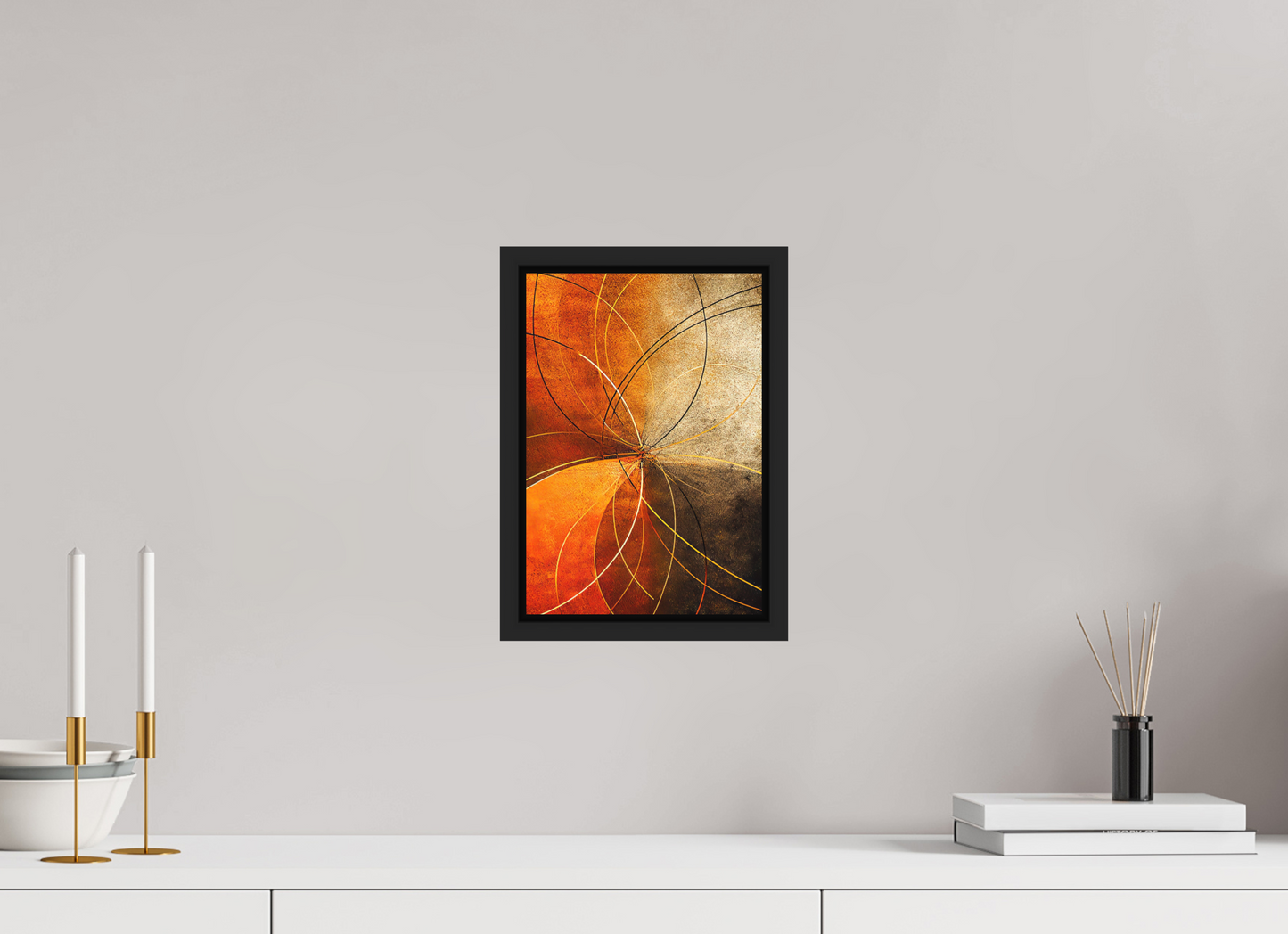 8 x 11.6″, Photo Print on Aluminum Backing with boarder Abstract Rust Circles