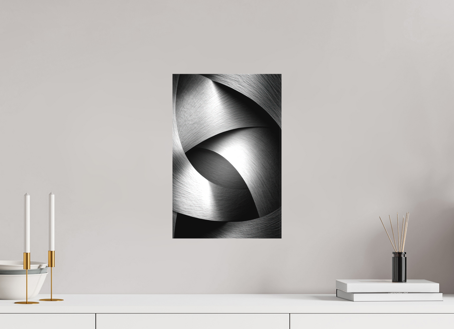 10 x 15.3″, Textile on Canvas Abstract B&W 4