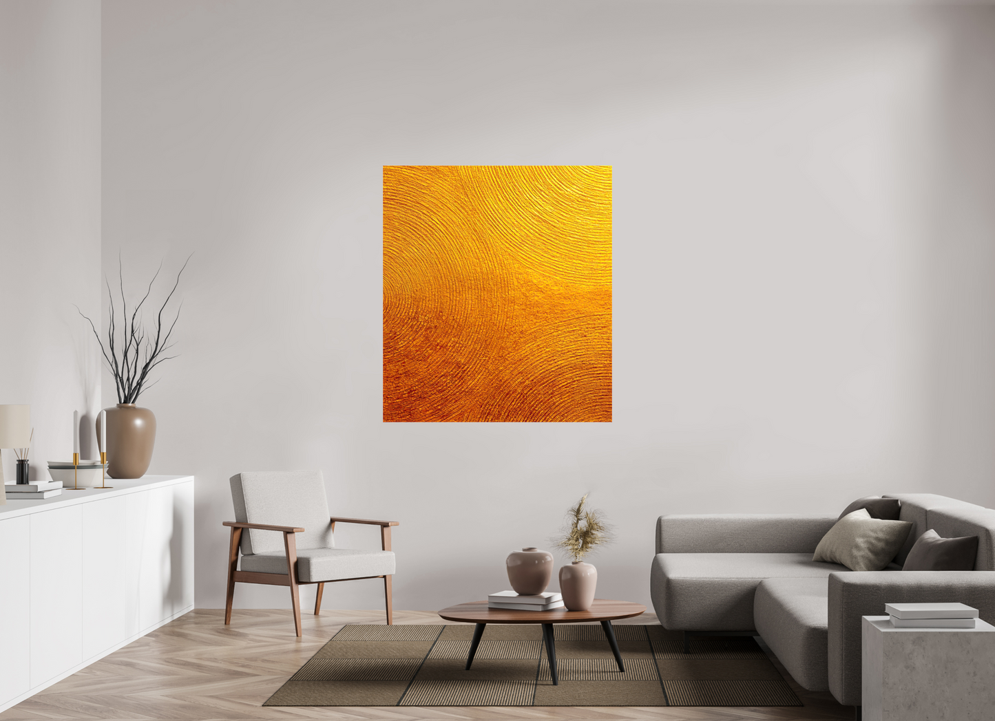47 x 52.8″, Glossy Canvas Desert Circles