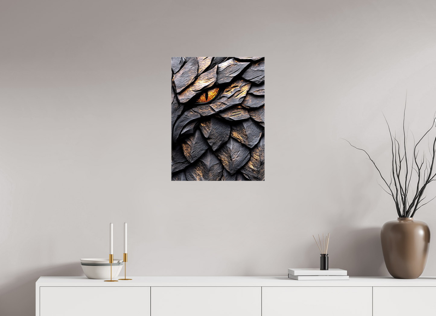 18 x 24″, Glossy Canvas Wooden Eagle