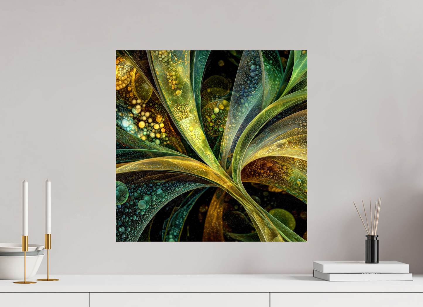 20 x 20″, Fine Art Print On Aluminum Dibond Algae