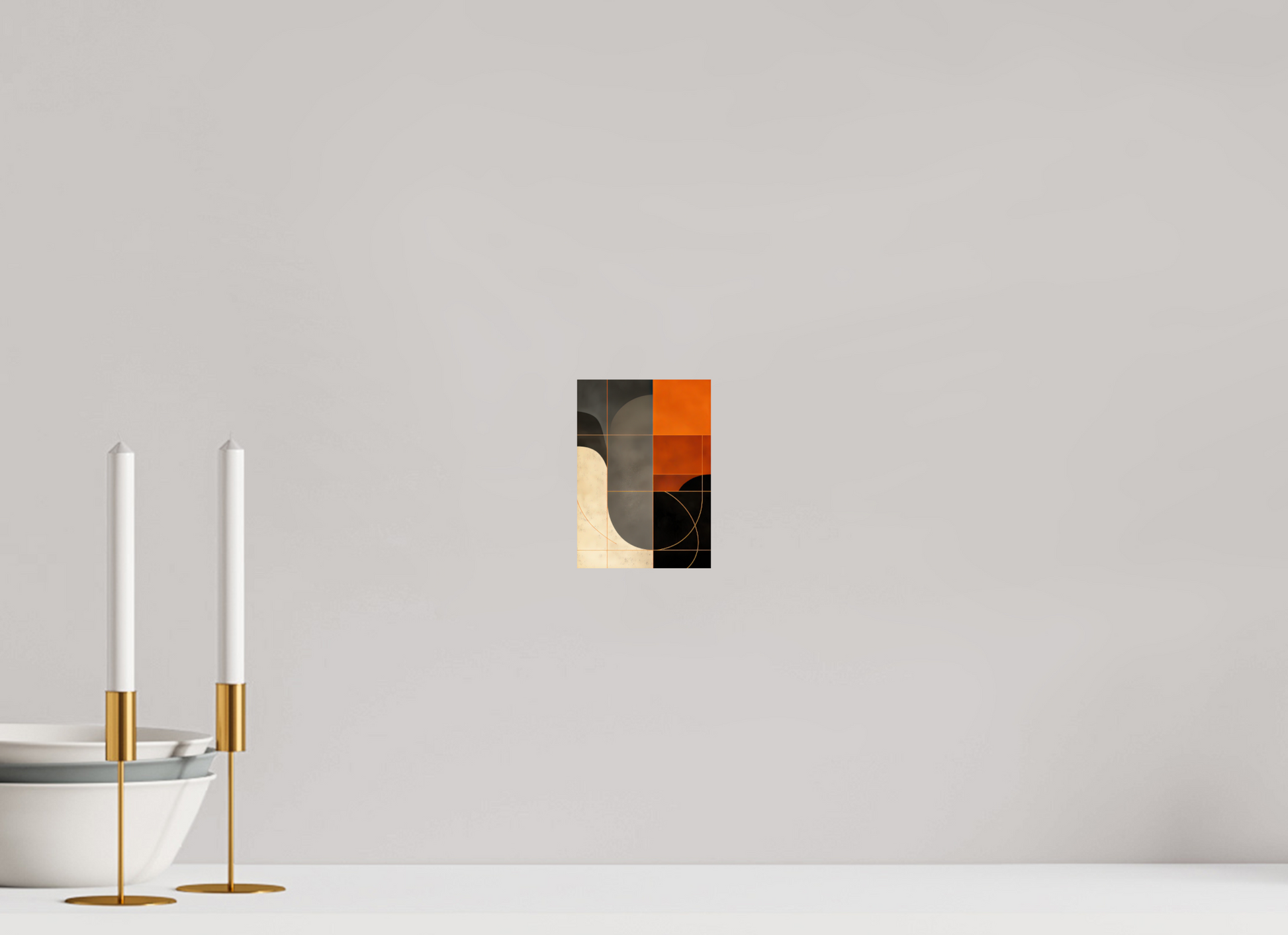 ISO A6 (10,5 x 14,8 cm), Fine Art Print On Aluminum Dibond Abstract Squares