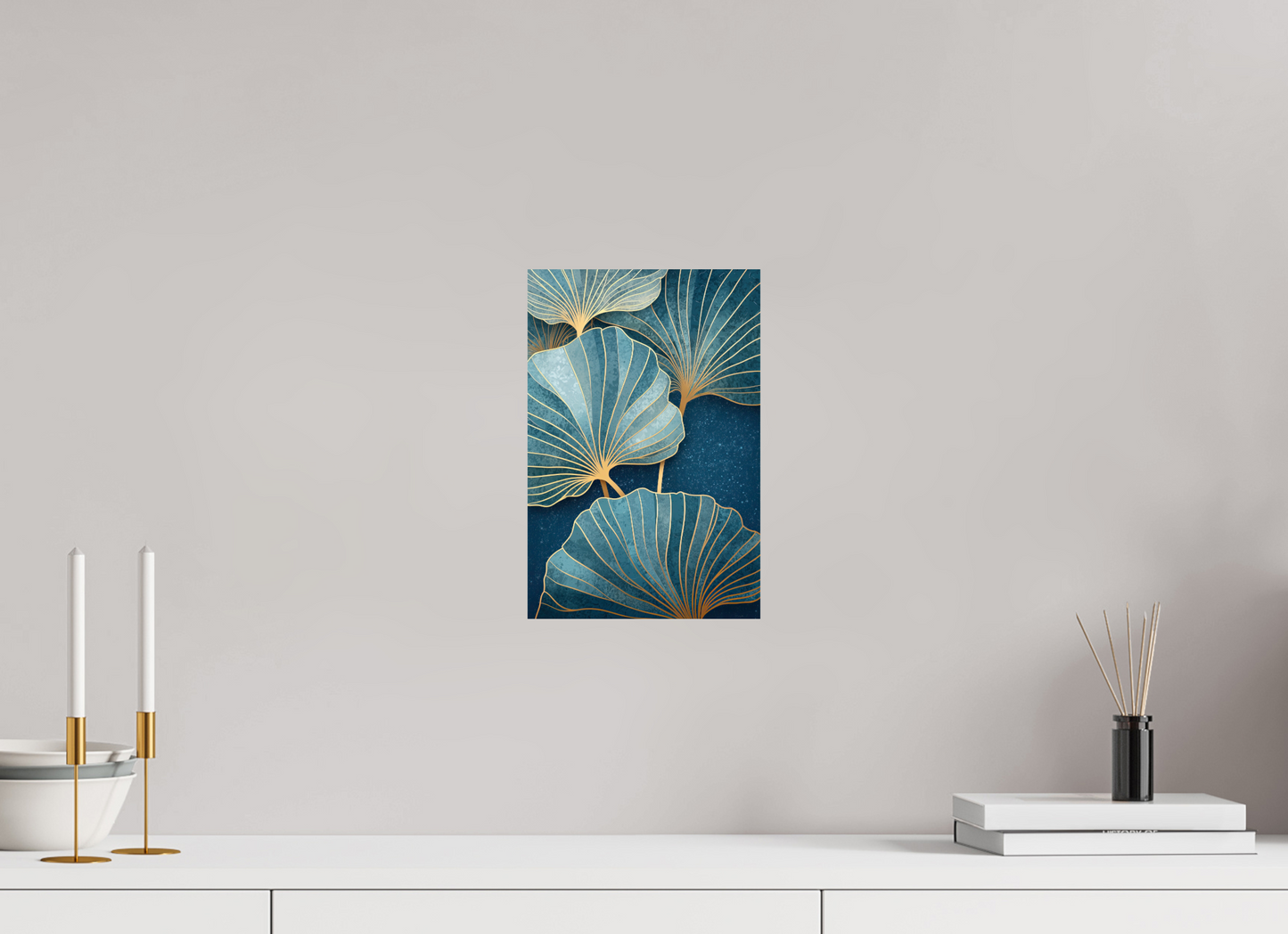 8 x 12″, Fine Art Print On Aluminum Dibond Art Deco Flowers 2