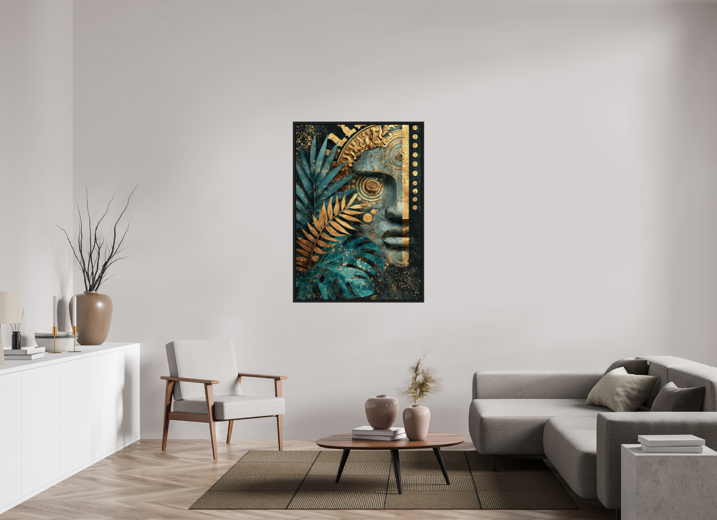 36 x 50.3″, Fine Art Print on Aluminum Dibond with Boarder Ancient Face 1