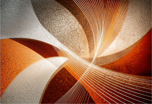Main image Orange & White Swirl