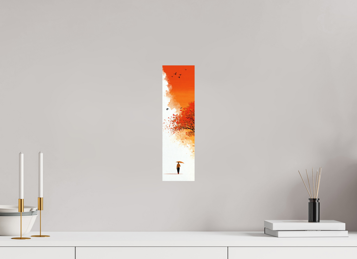 4 x 14.4″, Photo Print on Aluminum Backing Autumn Walk