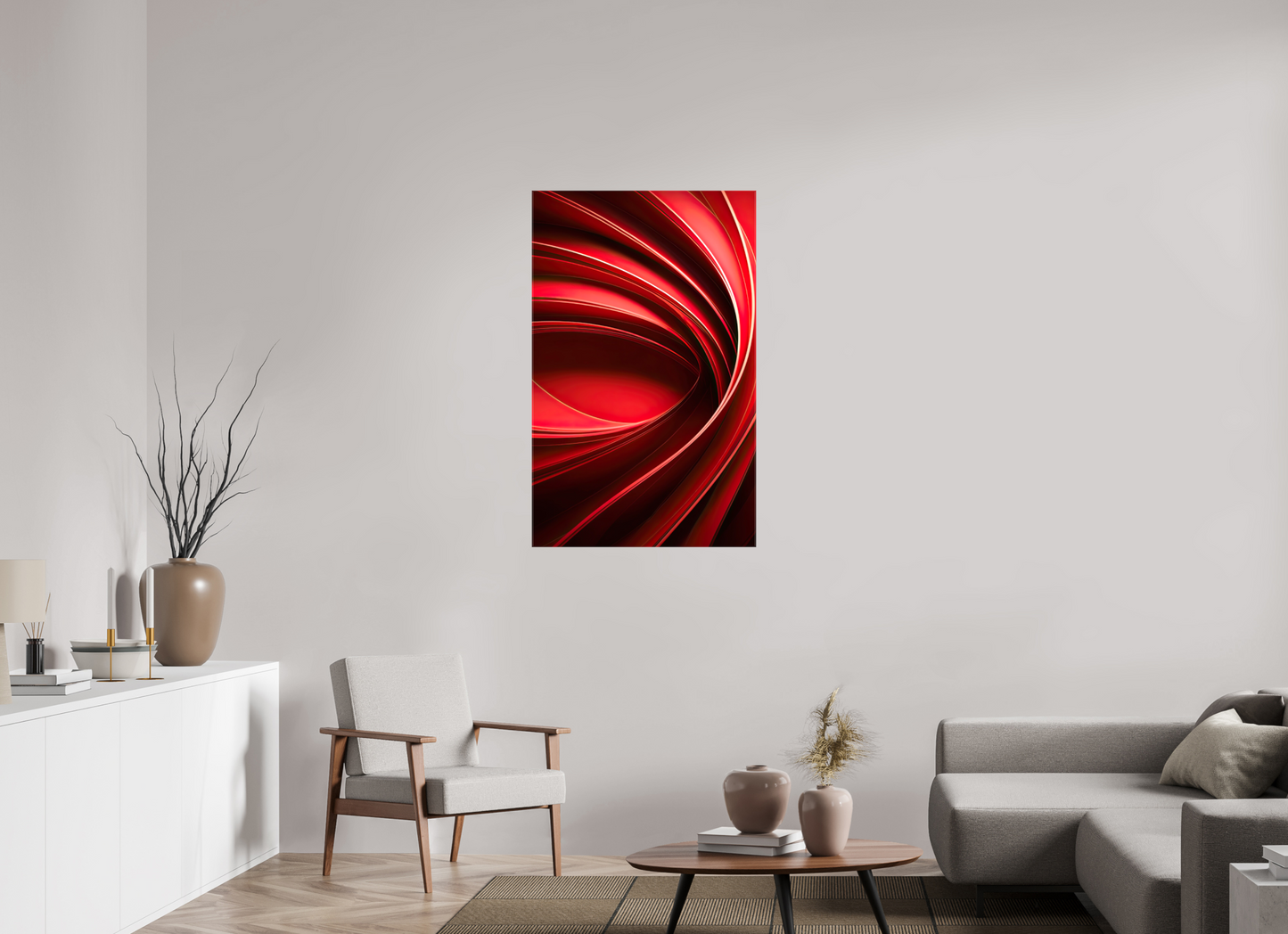 28 x 44.7″, Glossy Canvas Red Eye