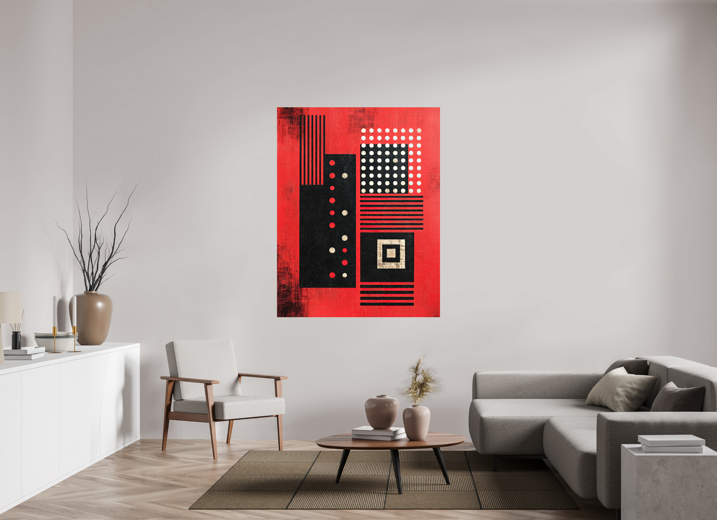 47 x 60.6″, Photo Print on Aluminum Backing Abstract Barcode 2