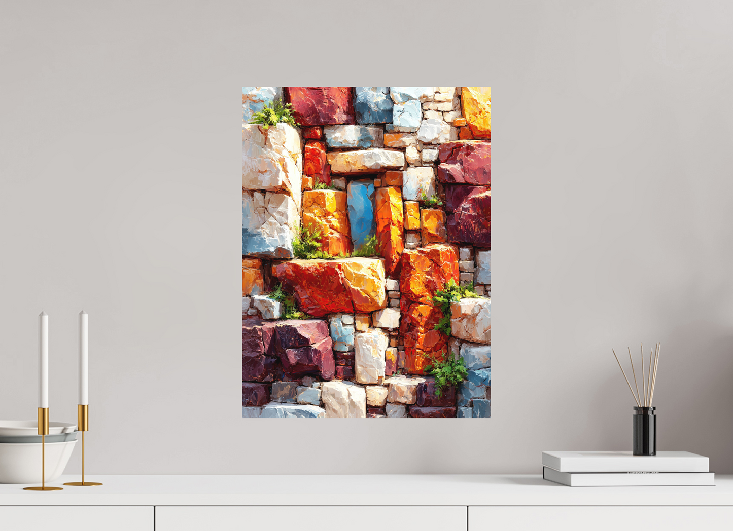 15 x 20″, Photo Print on Aluminum Backing Desert Rocks