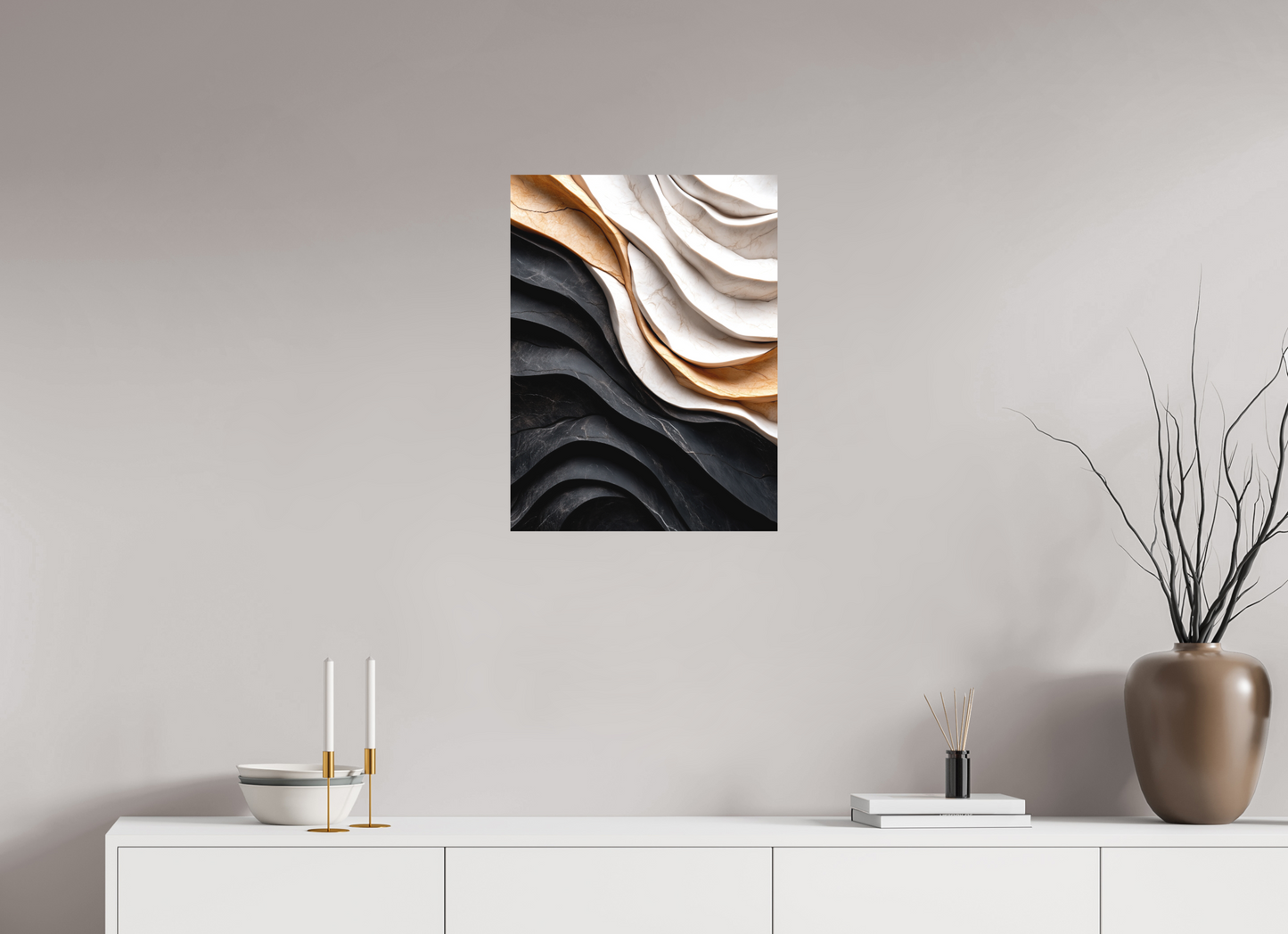 18 x 24″, Photo Print on Aluminum Backing Marble Wave