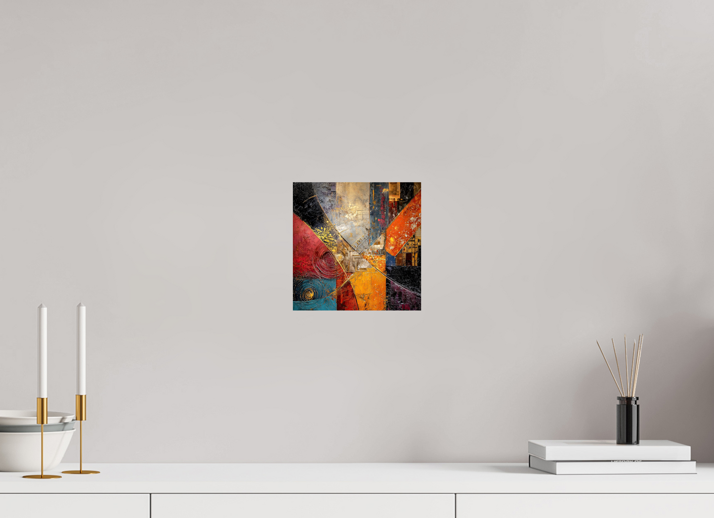 8 x 8″, Fine Art Print On Aluminum Dibond Abstract Cracked Paint