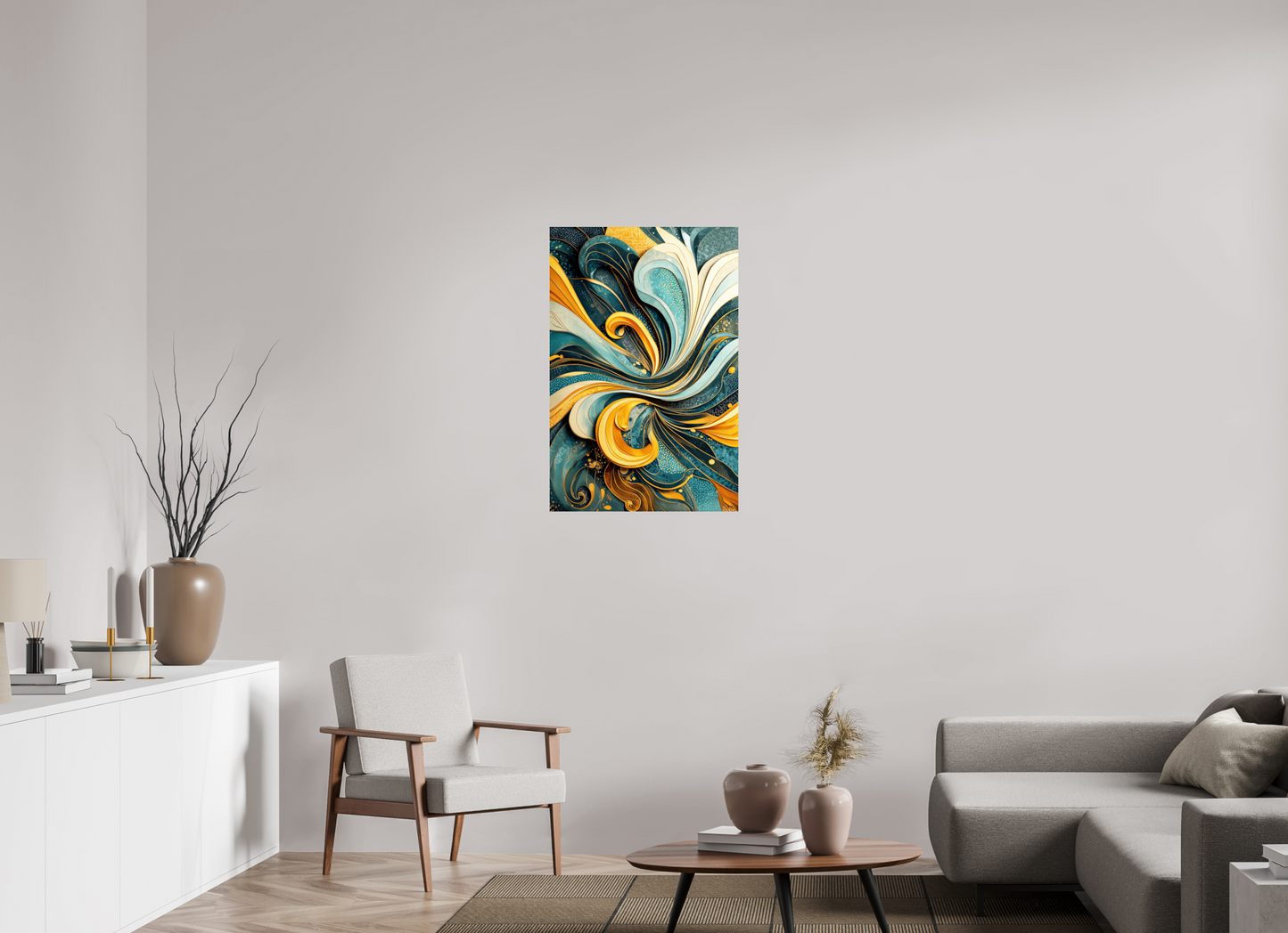 24 x 36.3″, Fine Art Print On Aluminum Dibond Abstract Swirl
