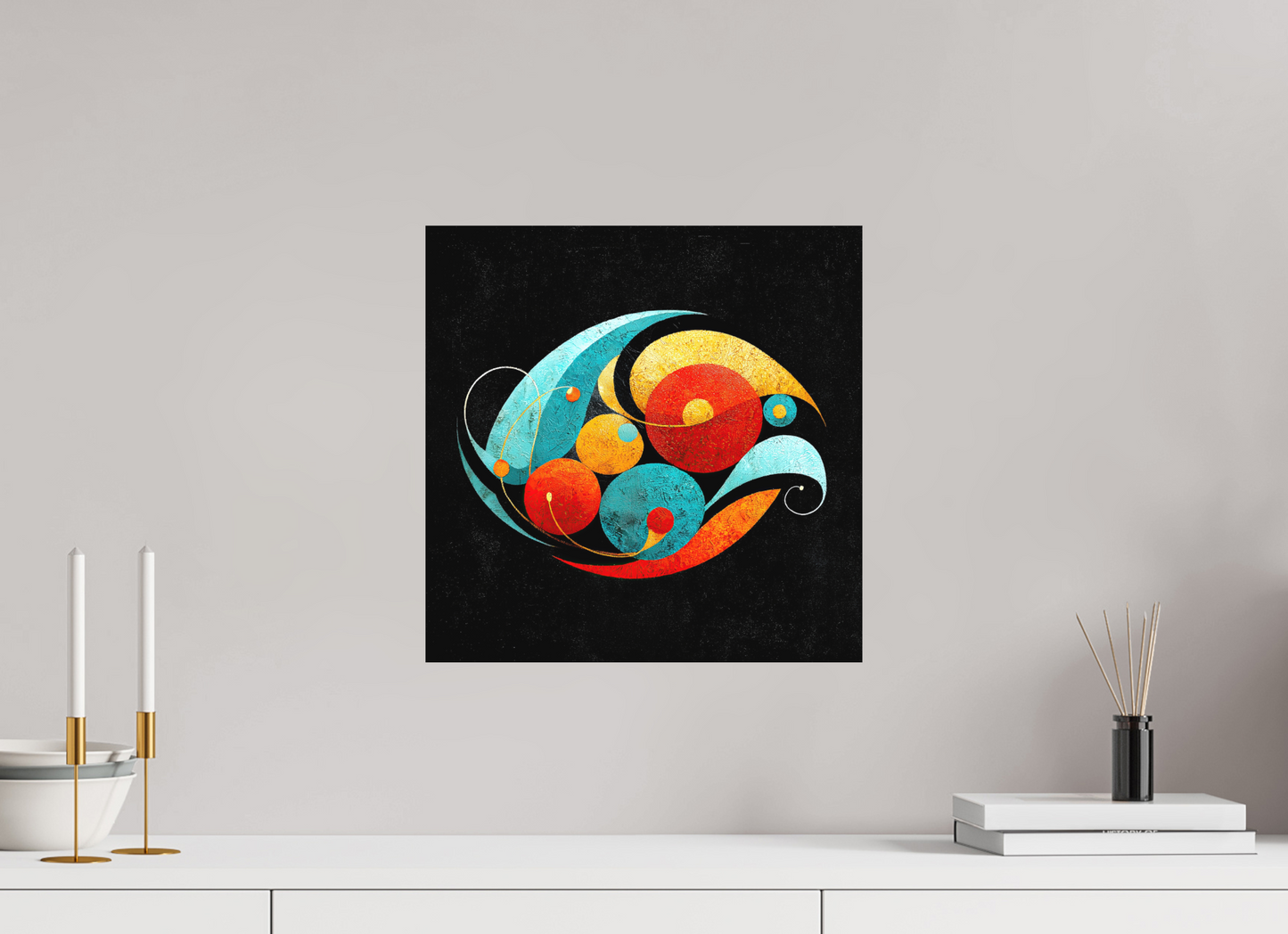 15 x 15″, Photo Print on Aluminum Backing Abstract Olives