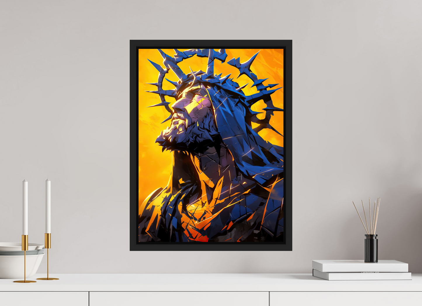 15 x 20″, Fine Art Print on Aluminum Dibond with Boarder Jesus