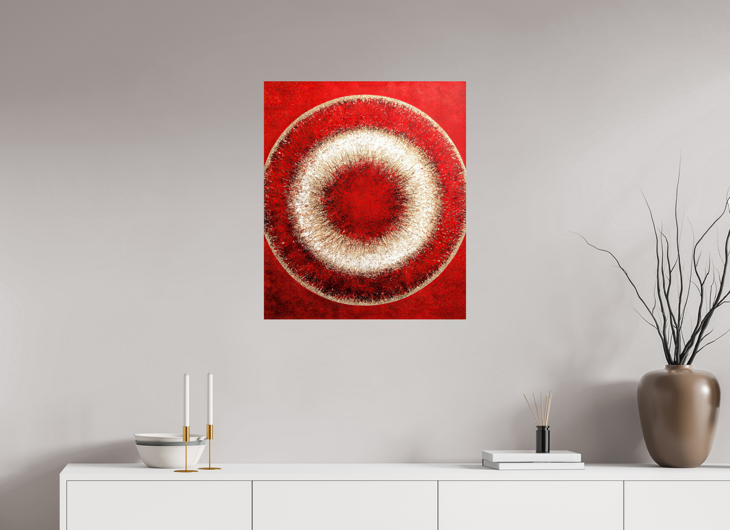 24 x 28.3″, Fine Art Print On Aluminum Dibond Abstract Red Eye