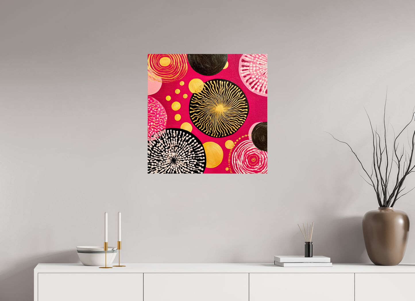 25 x 25″, Fine Art Print On Aluminum Dibond Spores