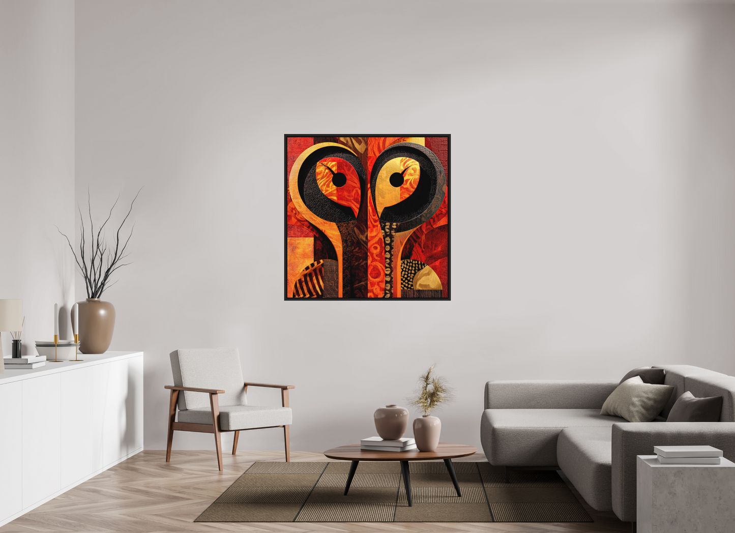 45 x 45″, Photo Print on Aluminum Backing with boarder Abstract Cutout 3