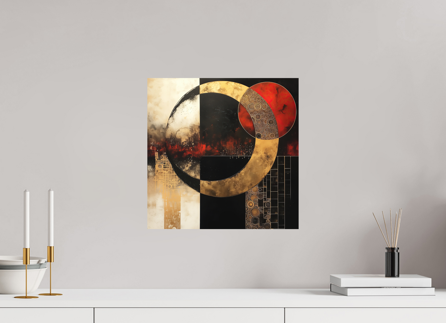 15 x 15″, Photo Print on Aluminum Backing Gold Blood Moon
