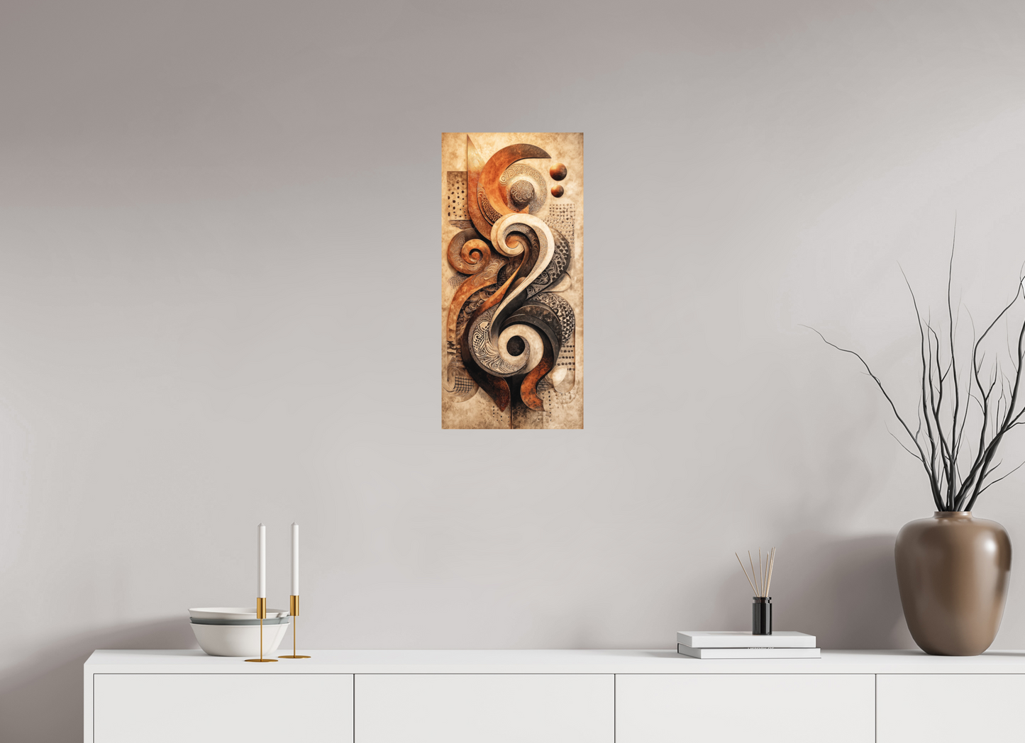 12 x 25.1″, Photo Print on Aluminum Backing Abstract Shapes 2