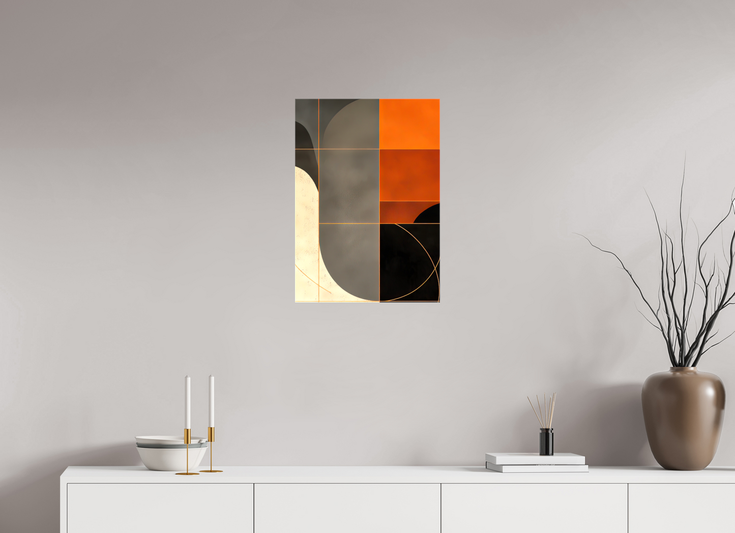 ISO A2 (42 x 59,4 cm), Glossy Canvas Abstract Squares
