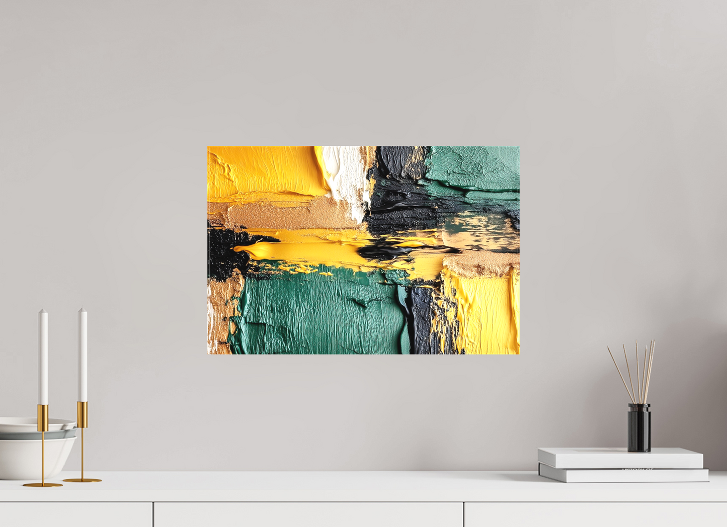 18.1 x 12″, Textile on Canvas Lux Camo