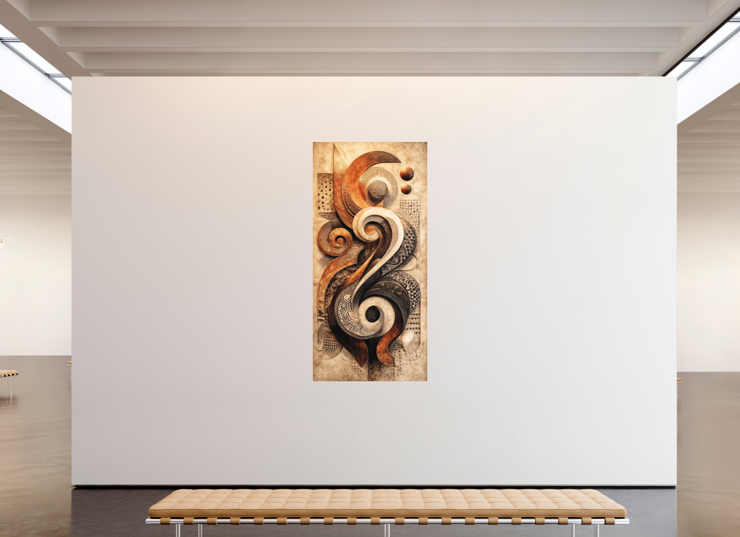 39 x 81.6″, Photo Print on Aluminum Backing Abstract Shapes 2