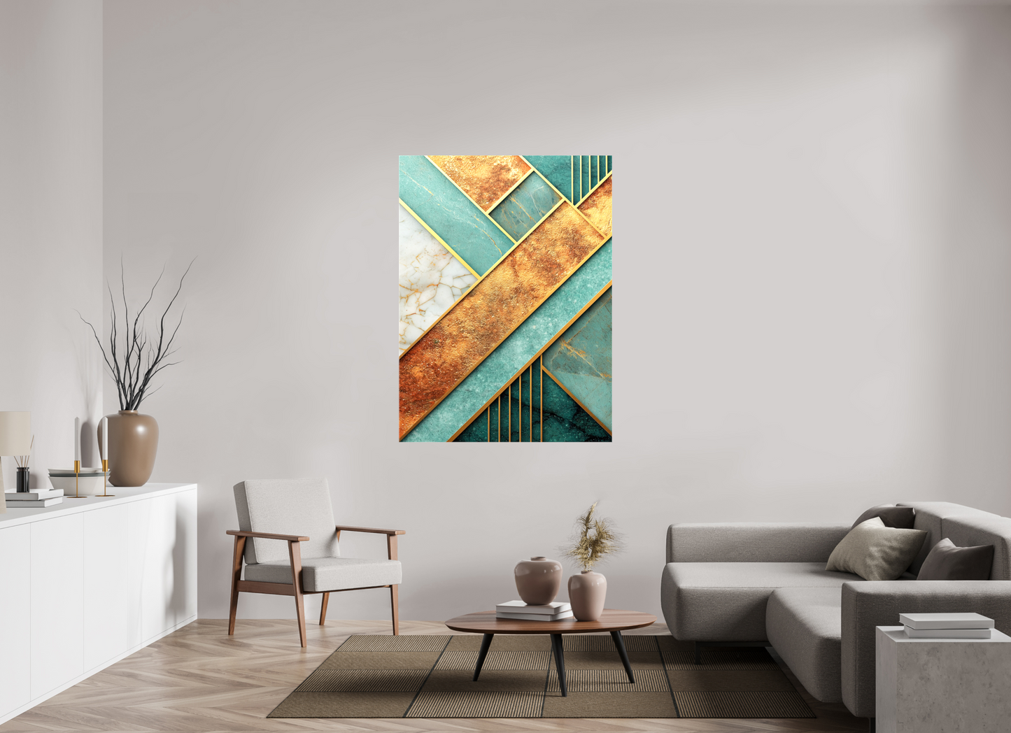 43 x 58″, Glossy Canvas Art Deco Atlantis