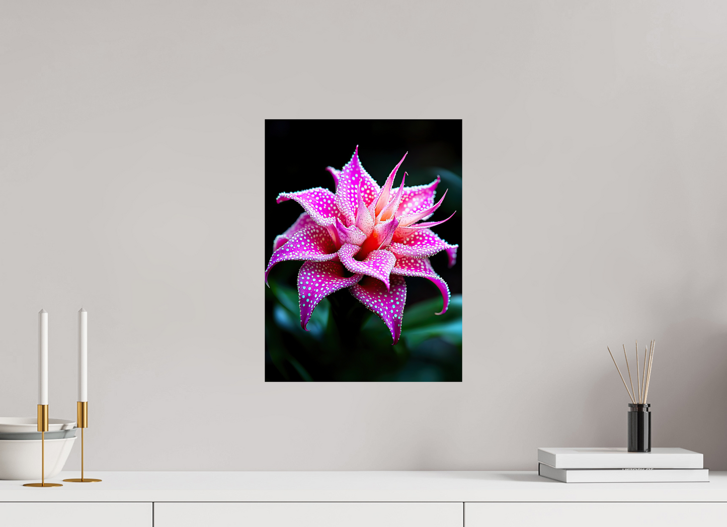 12 x 16″, Fine Art Print On Aluminum Dibond Pink Mushroom Flower