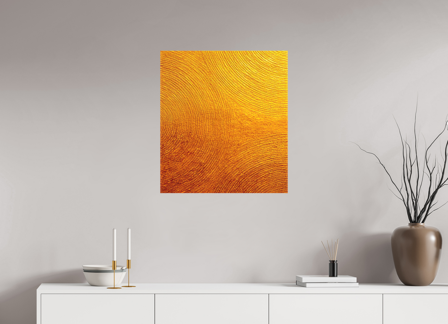 24 x 26.9″, Textile on Canvas Desert Circles