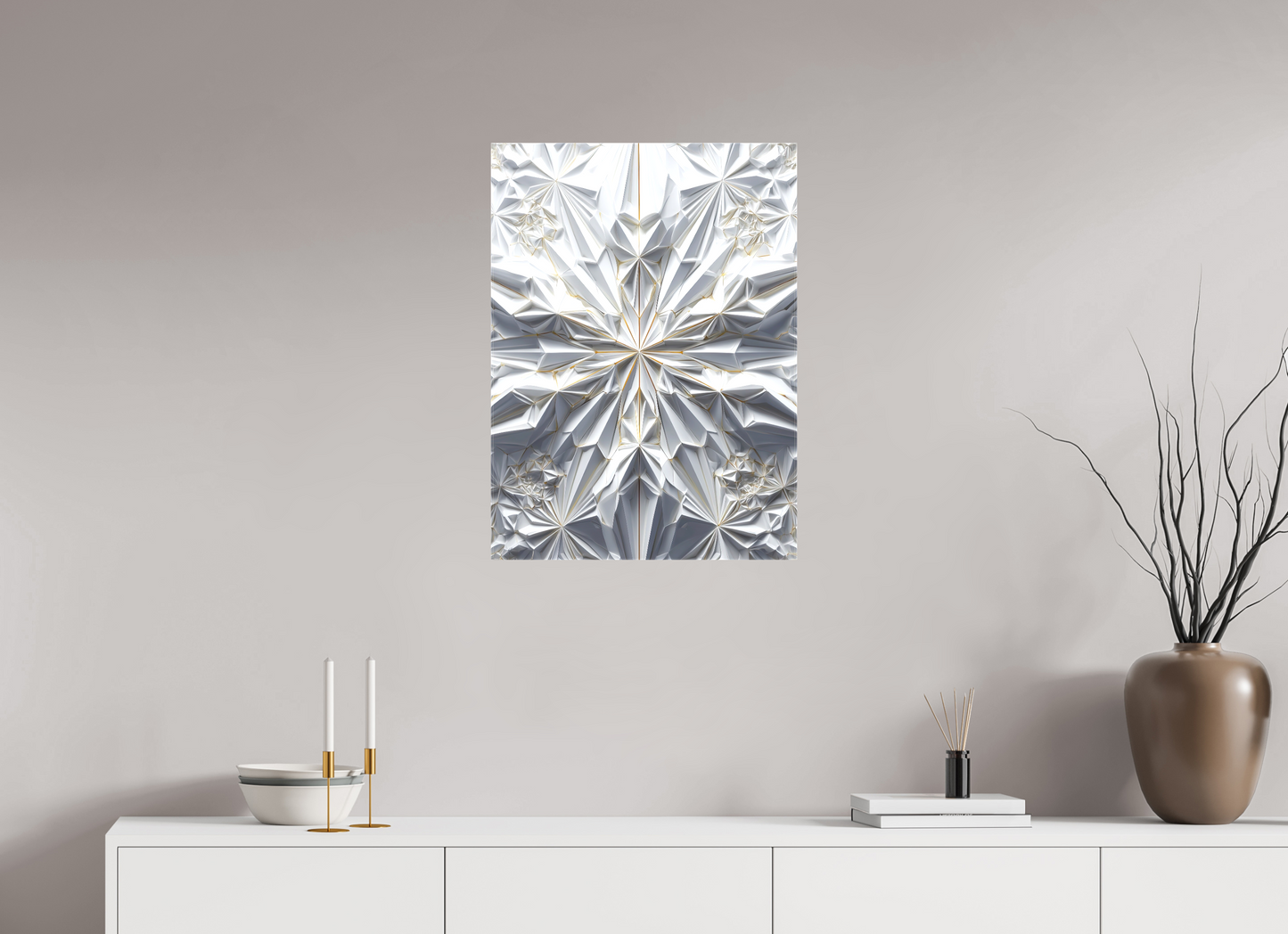 20 x 27.4″, Glossy Canvas Snowflake