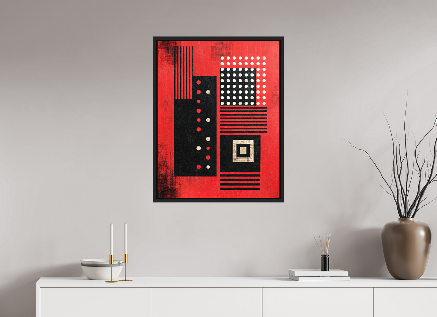24 x 30.9″, Photo Print on Aluminum Backing with boarder Abstract Barcode 2