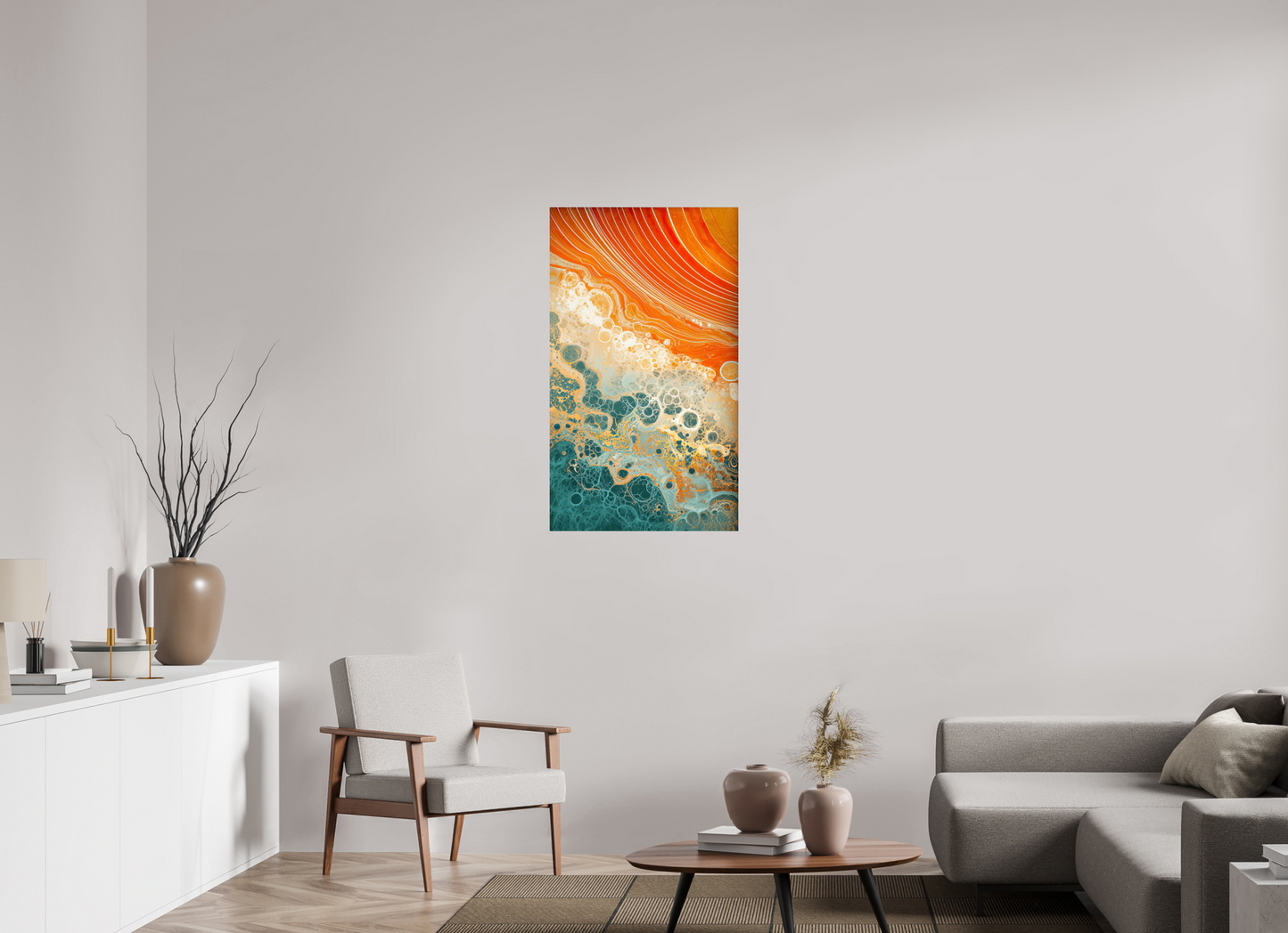24 x 41.3″, Fine Art Print On Aluminum Dibond Abstract Desert Beach