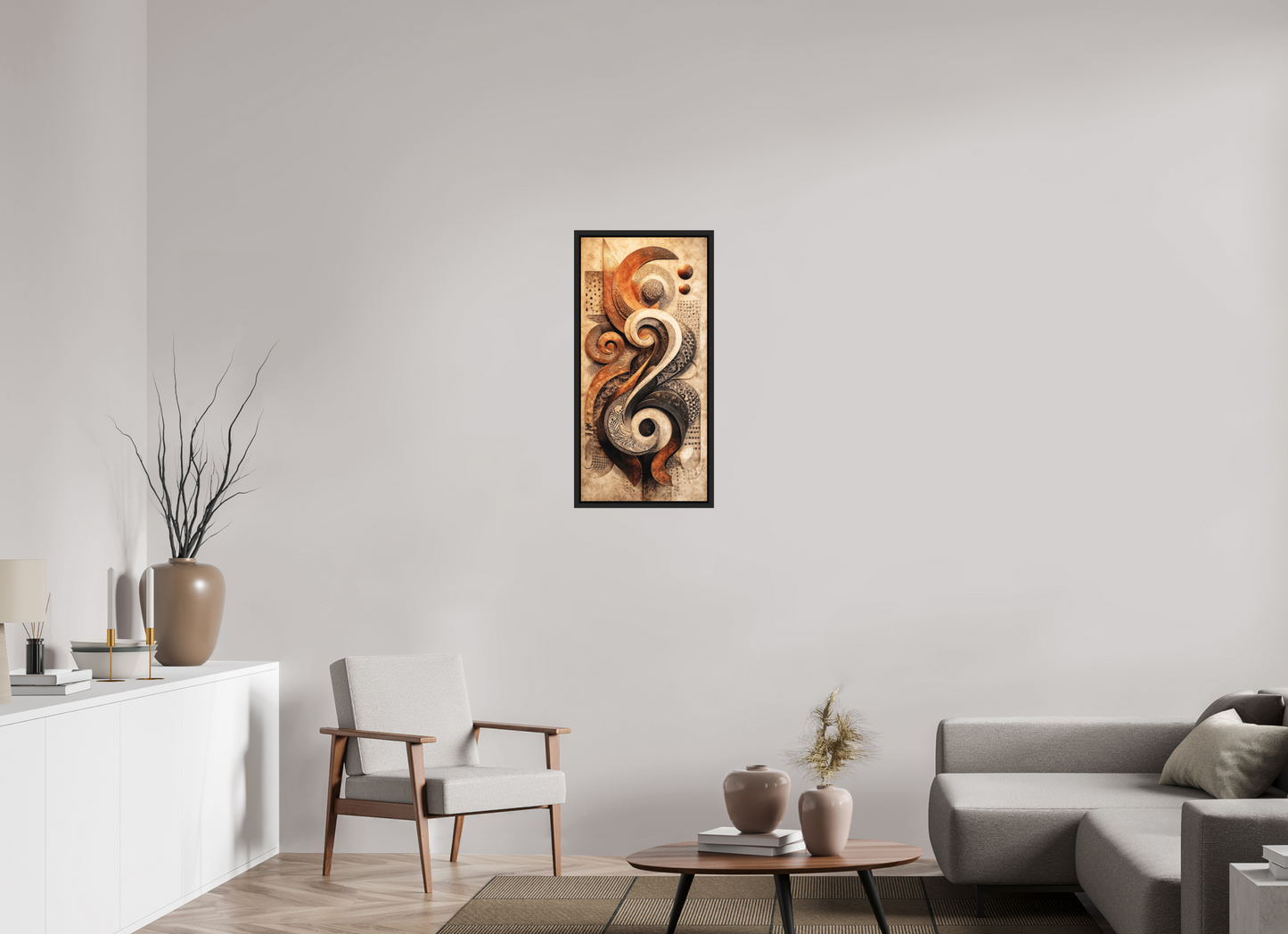 16 x 33.5″, Photo Print on Aluminum Backing with boarder Abstract Shapes 2