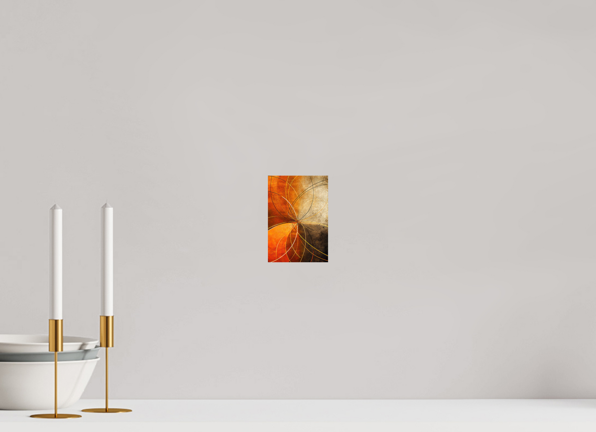 4 x 5.8″, Fine Art Print On Aluminum Dibond Abstract Rust Circles