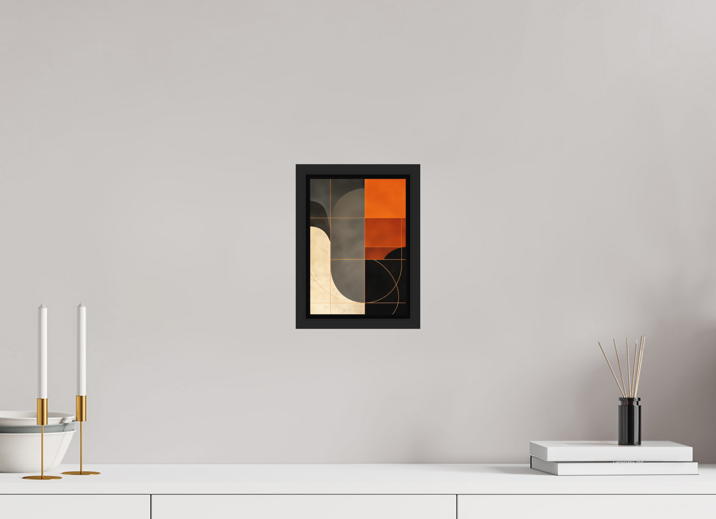 ISO A5 (14,8 x 21 cm), Photo Print on Aluminum Backing with boarder Abstract Squares